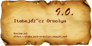 Itebejácz Orsolya névjegykártya